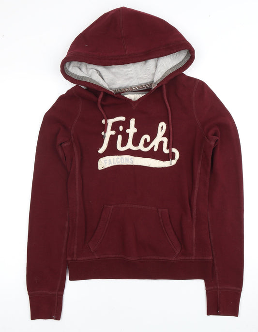 Abercrombie & Fitch Red XS Unisex Pullover Hoodie