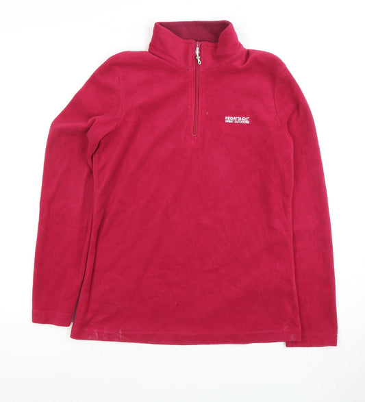 Regatta Women's Red Fleece Pullover Sweatshirt Size 12