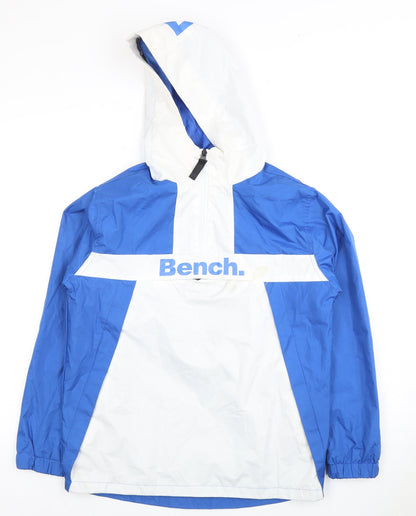 Bench Boys Blue & White Windbreaker Jacket, 11-12 Years