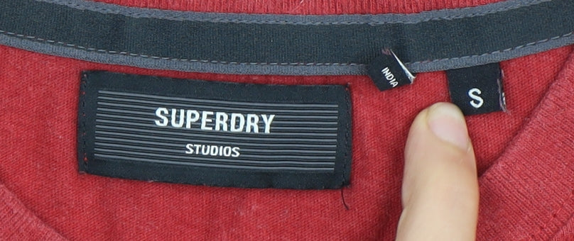 Superdry Red Men's S Solid Short Sleeve T-Shirt