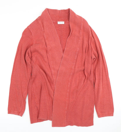 Eastex Women’s Red Open Front Cardigan, Size 12, Cotton Blend