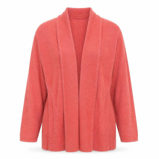 Eastex Women’s Red Open Front Cardigan, Size 12, Cotton Blend