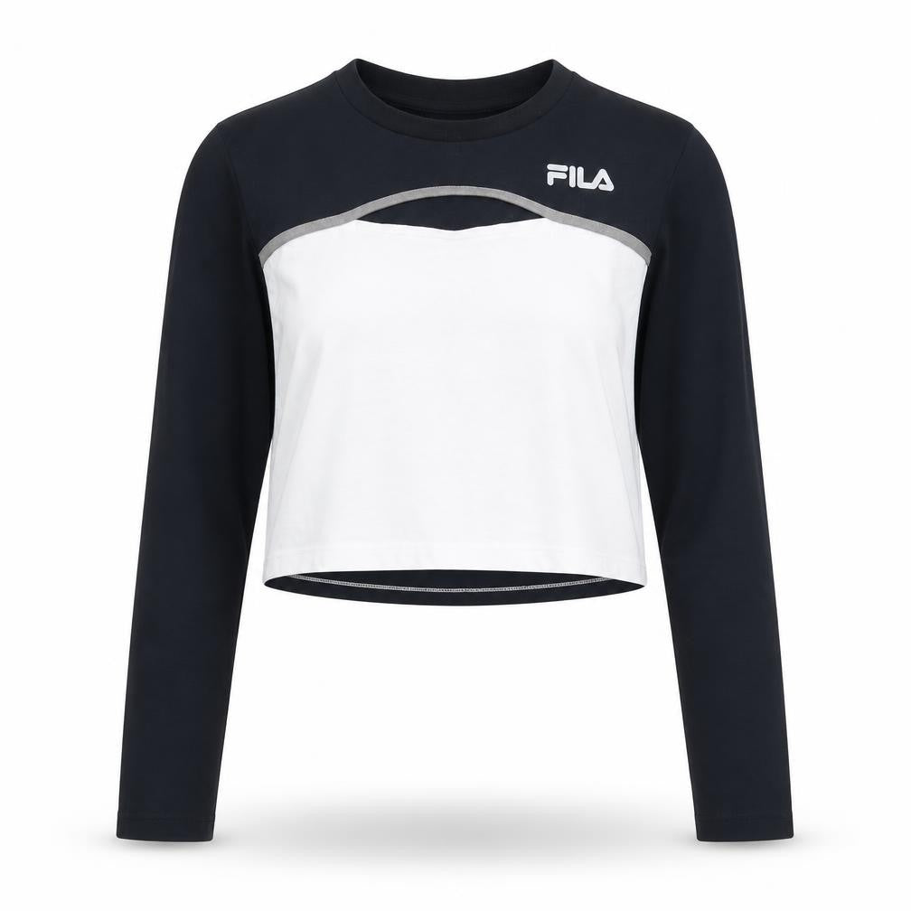 Womens UK Size M FILA Multicoloured Cropped T-Shirt