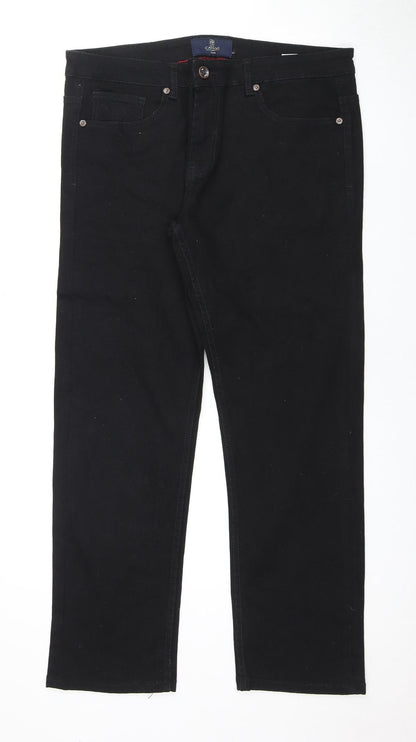 Cavani Men's Black Jeans - Size 36 Regular Fit