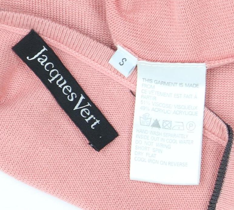 Womens UK Size S Jacques Vert Pink Basic T-Shirt
