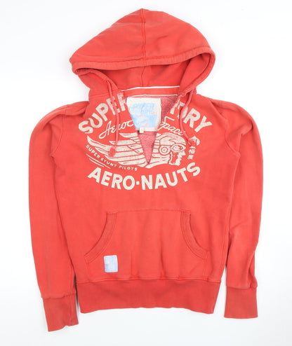 Superdry Men's Red Graphic Print Hoodie Size S