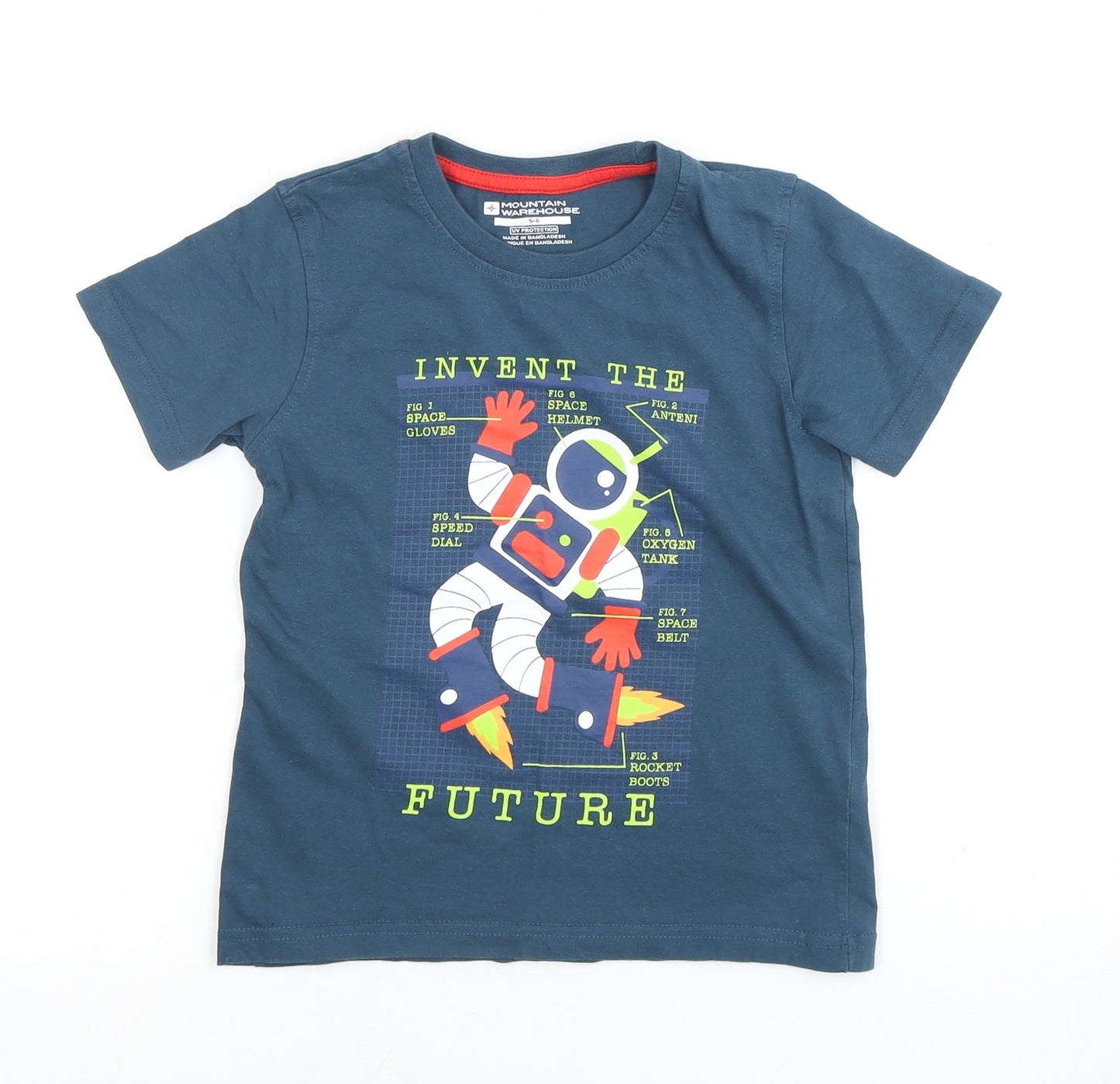 Mountain Warehouse Boys Blue Space T-Shirt 5-6 Years