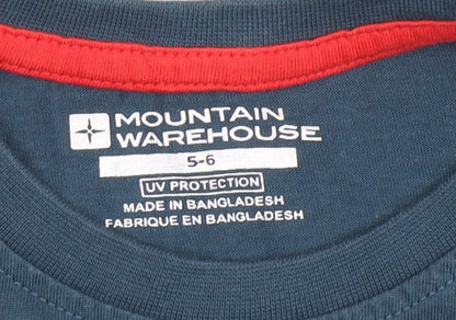 Mountain Warehouse Boys Blue Space T-Shirt 5-6 Years