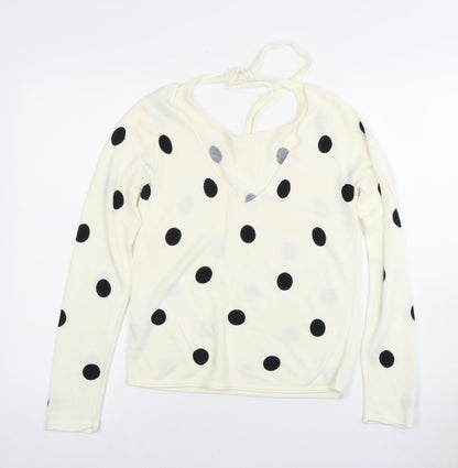Womens UK Size M JACQUELINE de YONG Ivory Pullover Jumper