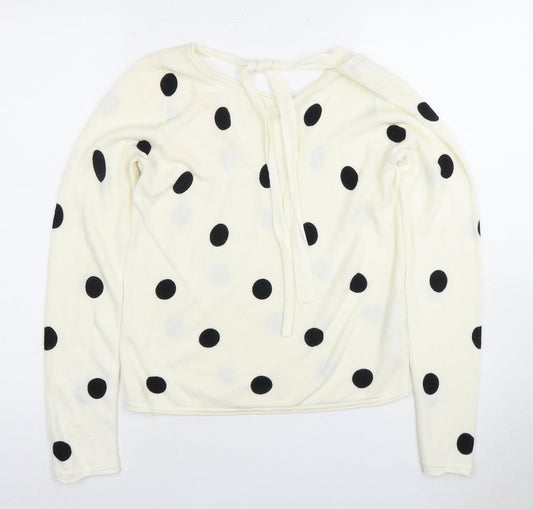 Womens UK Size M JACQUELINE de YONG Ivory Pullover Jumper