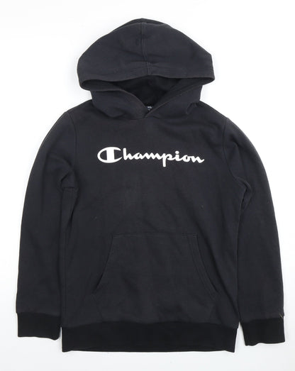 Champion Boys Black Pullover Hoodie - Size L