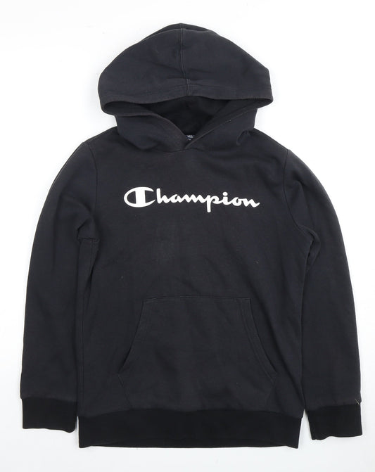 Champion Boys Black Pullover Hoodie - Size L