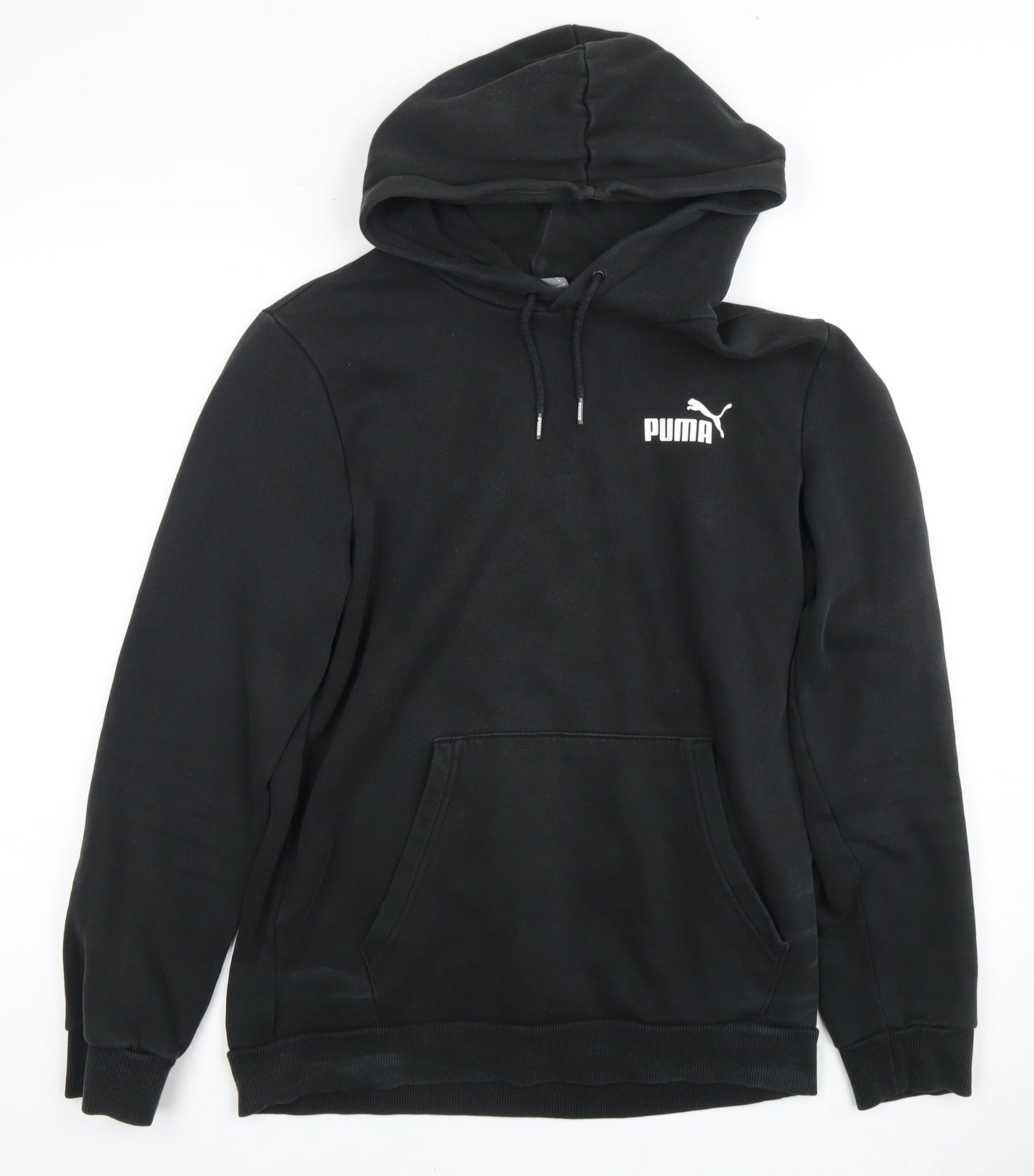 Mens UK Size S PUMA Black Pullover Hoodie