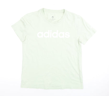 Womens UK Size M adidas Green Basic T-Shirt