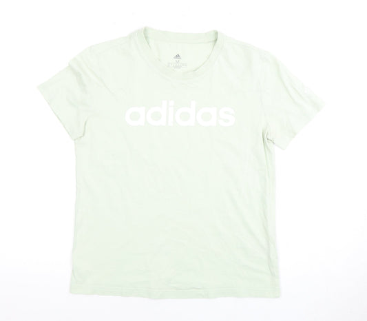 Womens UK Size M adidas Green Basic T-Shirt