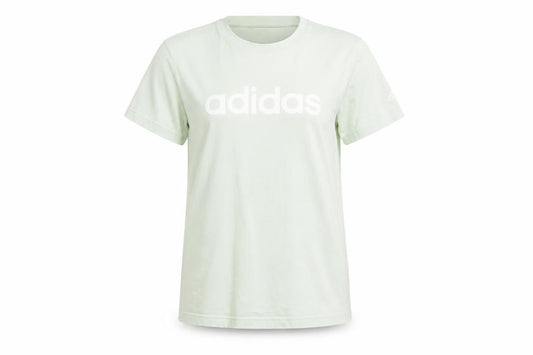 Front view of Adidas Women's Green Medium Cotton T-Shirt