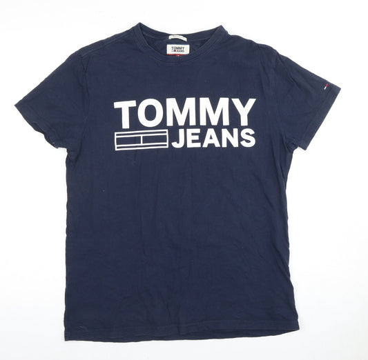 Tommy Jeans Men's Blue Graphic T-Shirt Size S