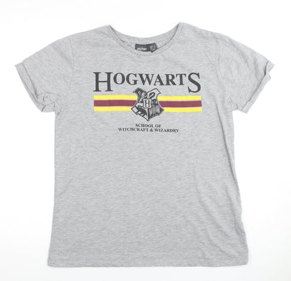 Unisex Adults UK Size 14 Harry Potter Grey Basic T-Shirt