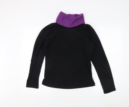 Decathlon Women's Black Mock Neck Fleece Sweatshirt S