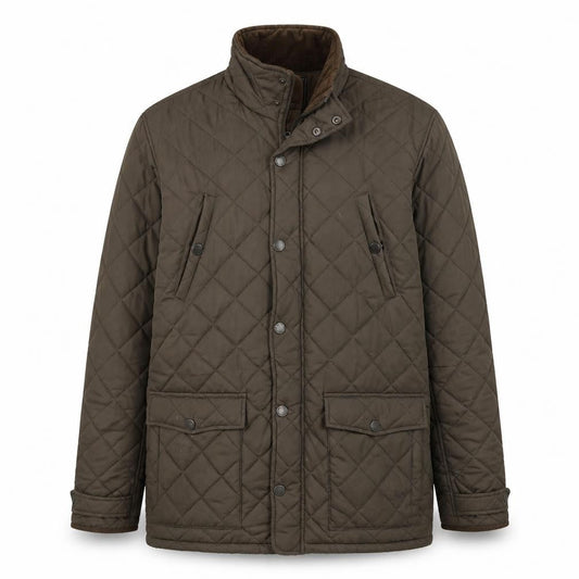 Mens UK Size M Austin Reed Brown Quilted Coat