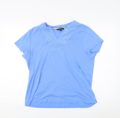 Womens UK Size 18 Maine New England Blue Basic T-Shirt