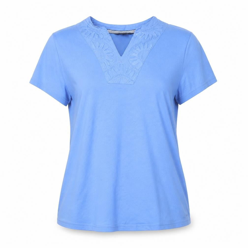 Womens UK Size 18 Maine New England Blue Basic T-Shirt