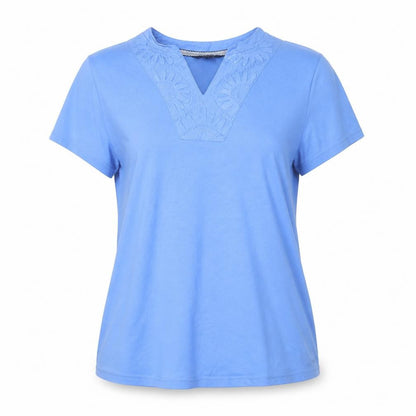 Womens UK Size 18 Maine New England Blue Basic T-Shirt