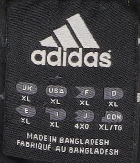 Adidas Men's Black XL Military Style Jacket