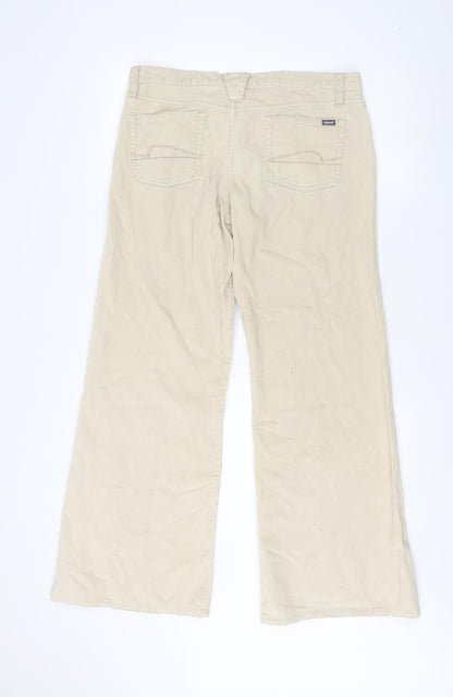 Rip Curl Women's Beige Trousers, Size 14, Regular Fit