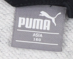 Mens UK Size 164 PUMA Black Full Zip Hoodie