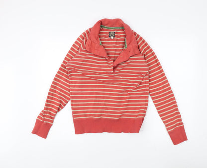 Joule Women's Red Striped Sweatshirt, Size 8