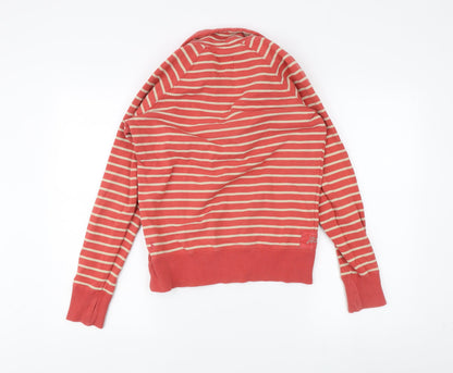 Joule Women's Red Striped Sweatshirt, Size 8
