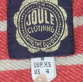 Joule Women's Red Striped Sweatshirt, Size 8