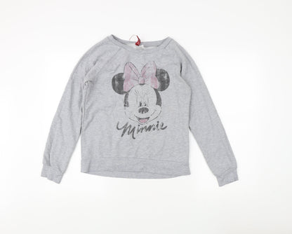 H&M Women’s Grey Minnie Mouse Sweatshirt, Size 10