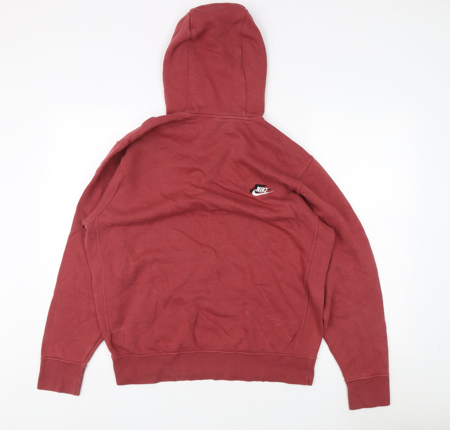 Mens UK Size M Nike Red Pullover Hoodie