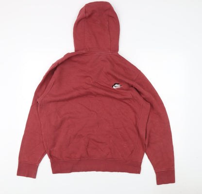 Mens UK Size M Nike Red Pullover Hoodie