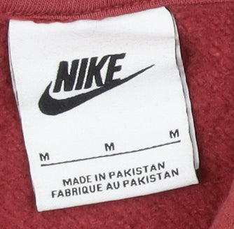 Mens UK Size M Nike Red Pullover Hoodie