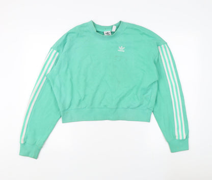 Adidas Women's Green Pullover Sweatshirt UK 8