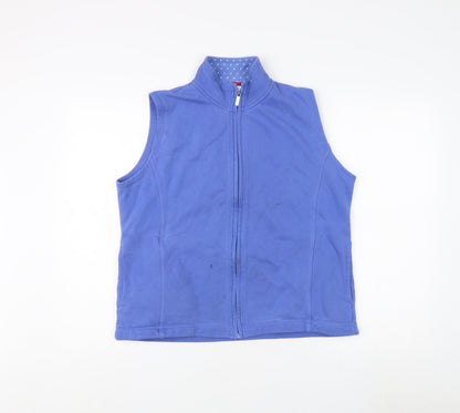 Idle Women's Blue Waistcoat M 14-16 Casual Zip