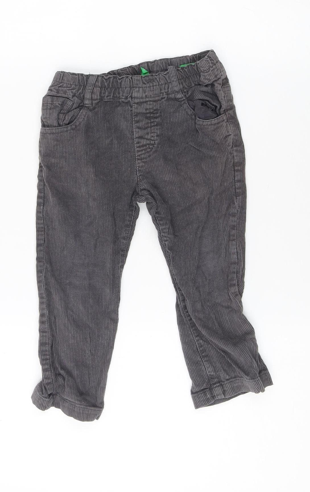 United Colors of Benetton Grey Corduroy Trousers 18-24 M