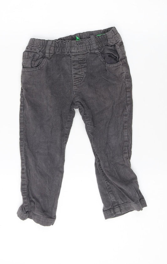 United Colors of Benetton Grey Corduroy Trousers 18-24 M