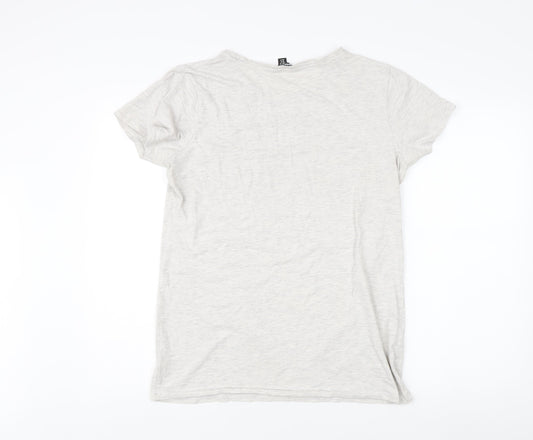 Golddigga Women's Grey Graphic T-Shirt Size 16