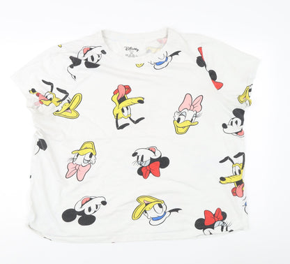 Unisex Adults UK Size 2XL Disney Multicoloured Basic T-Shirt