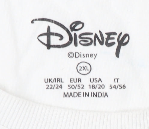 Unisex Adults UK Size 2XL Disney Multicoloured Basic T-Shirt