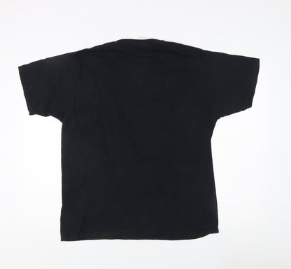 Unisex Adults UK Size L Marvel Black Basic T-Shirt