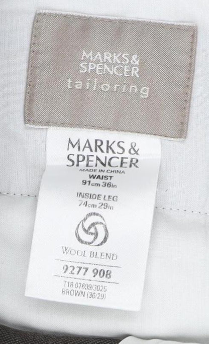 Marks and Spencer Men's Brown Dress Pants Size 36