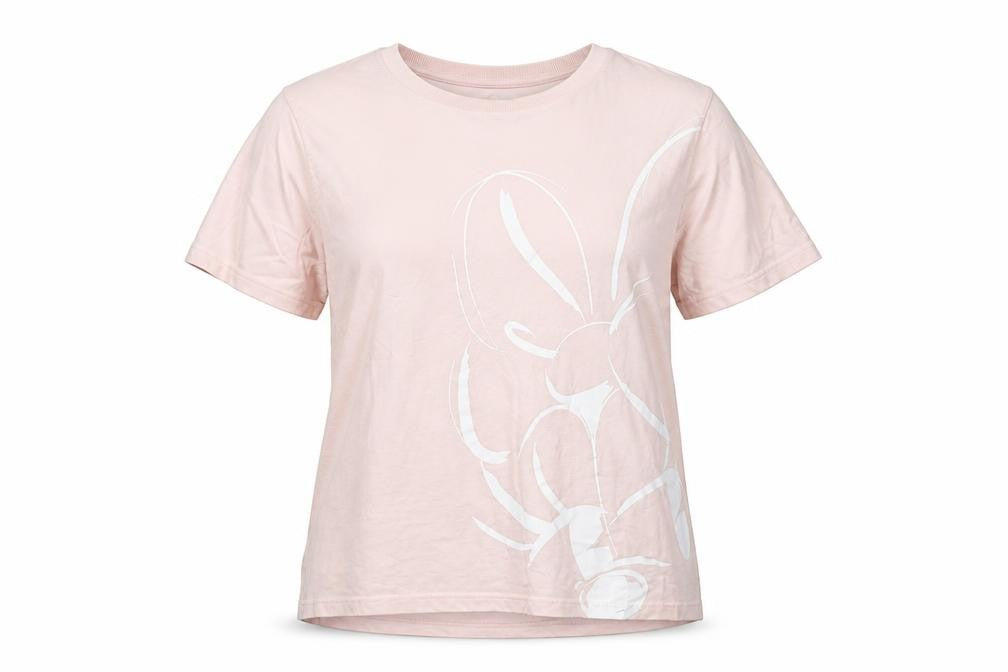Womens UK Size XL Disney Pink Basic T-Shirt