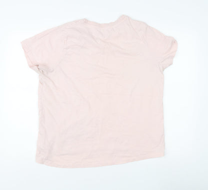 Womens UK Size XL Disney Pink Basic T-Shirt