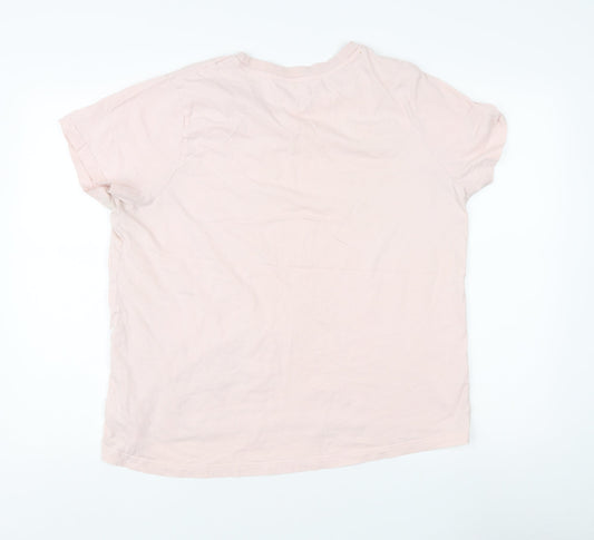Womens UK Size XL Disney Pink Basic T-Shirt