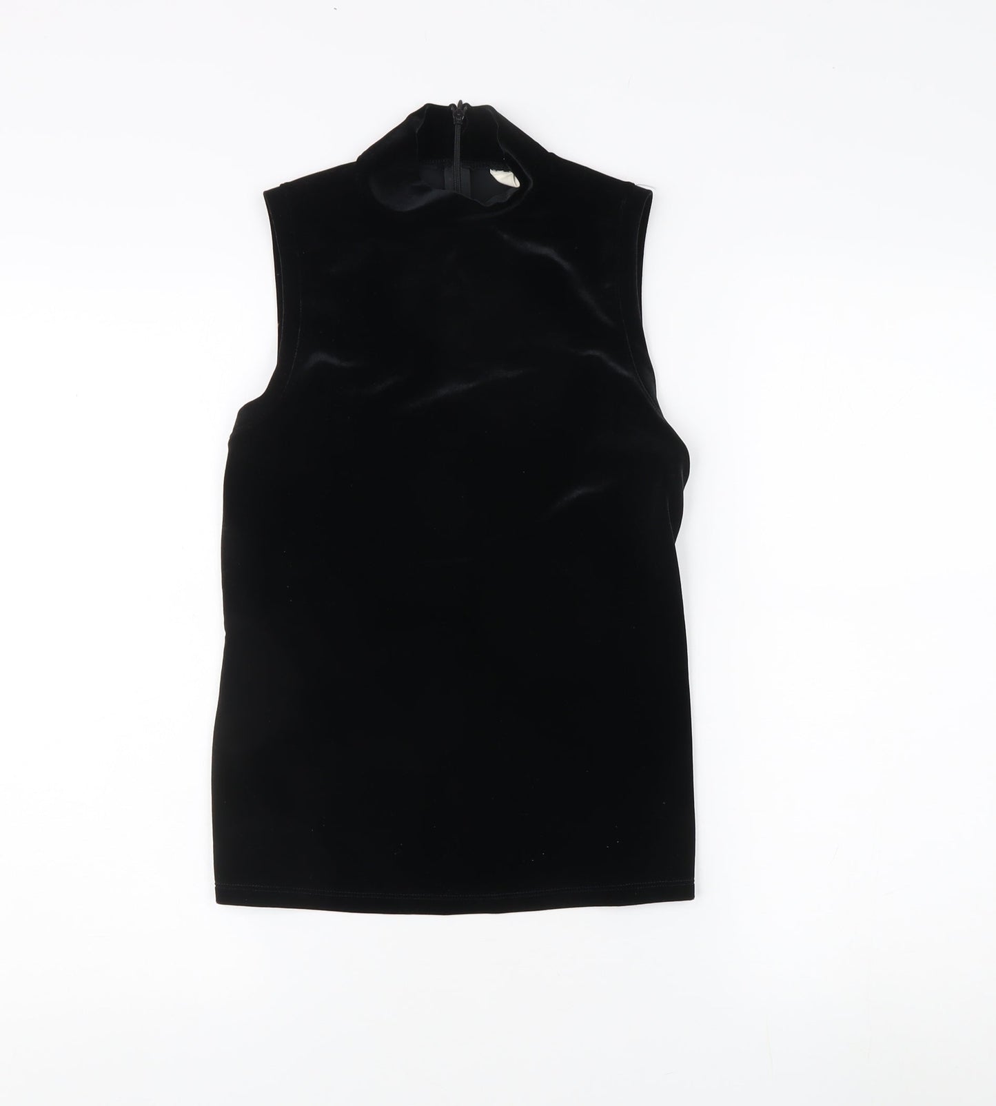 GAP Women's Black Velvet Mock Neck Sleeveless Tank XS